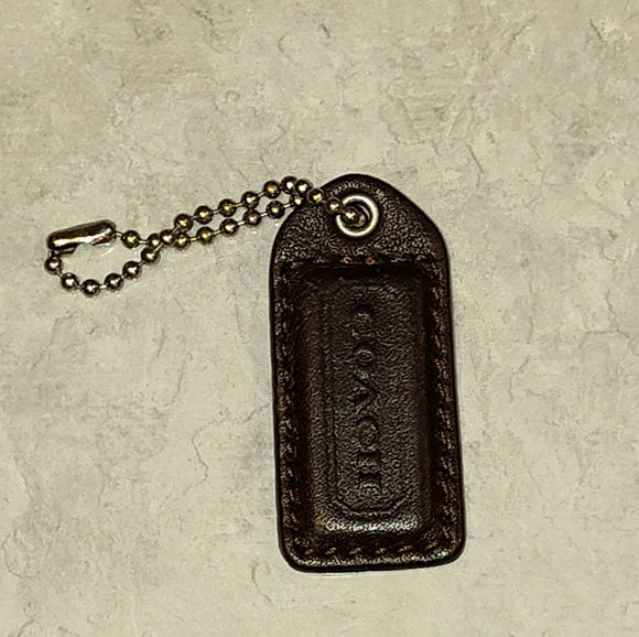 2 COACH LEATHER BAG HANG TAGS, 1.5" BROWN LEATHER & 2" BLACK LEATHER BUNDLE - Picture 8 of 16